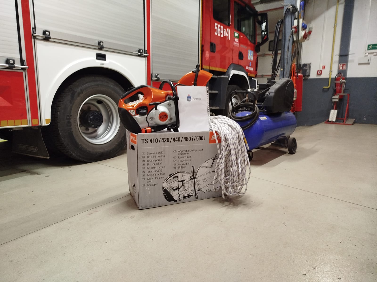 Druhowie z OSP Strzegom kończą pracowity rok z nowym sprzętem [FOTO] 